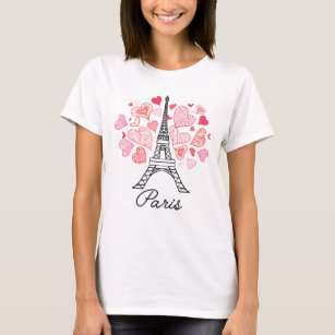 Paris frankrikekärlek t shirt