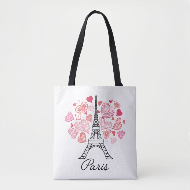 Paris frankrikekärlek tygkasse (Framsida)