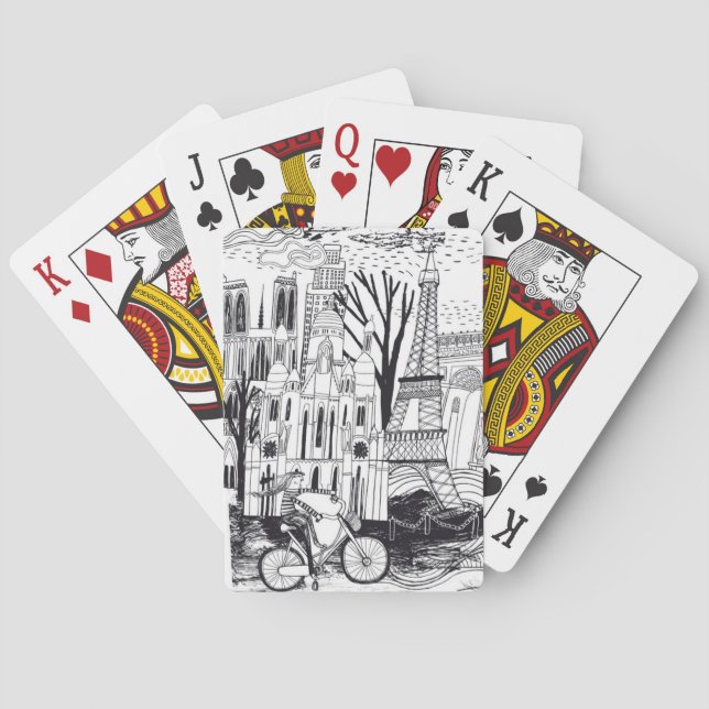 Paris frankrikeklotter casinokort (Baksidan)