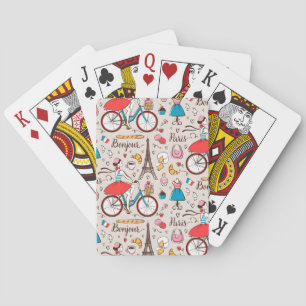 Paris frankrikemönster casinokort