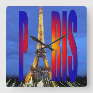 Paris frankriken fyrkantig klocka