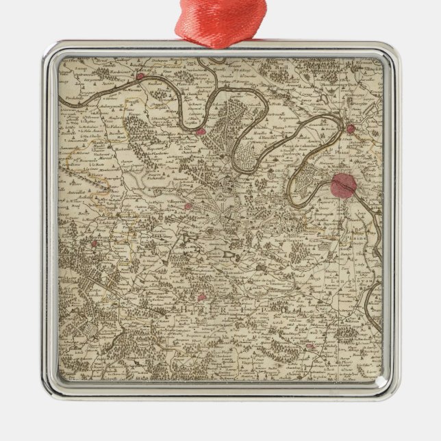 Paris frankriken julgransprydnad metall (Framsidan)