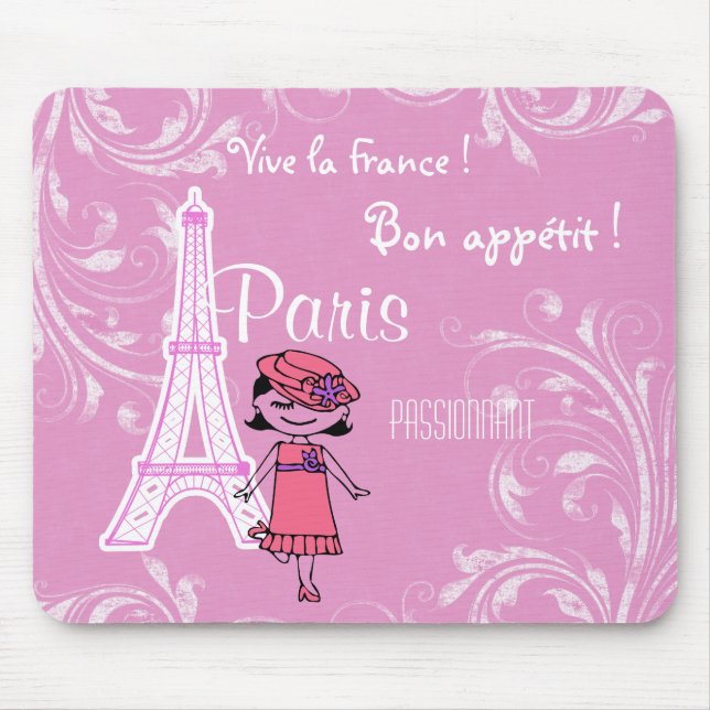 Paris frankriken Mousepads Musmatta (Framsidan)