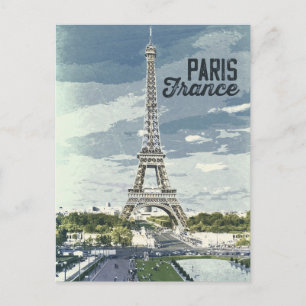 Paris frankrikevintage affisch vykort