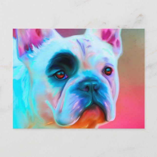Paris Fransk Bulldog Vykort (Framsida)