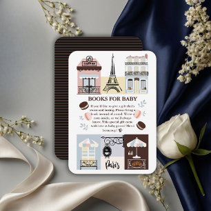 Paris Fransk Cafe Patisserie Baby Shower Tilläggskort