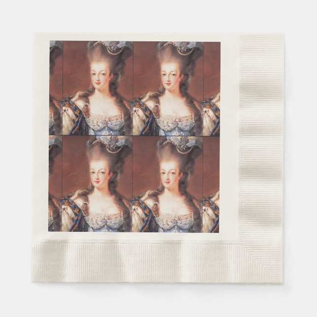 Paris Fransk Marie Antoinette Papper Napkins Pappersservett (Framsidan)