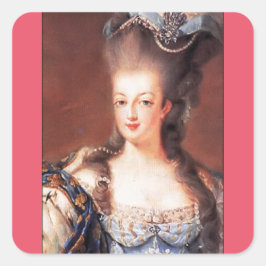 Paris Fransk Marie Antoinette Sticker Fyrkantigt Klistermärke