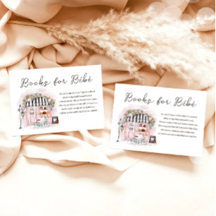 Paris Fransk Patisserie Baby Shower, ta med Bok Tilläggskort