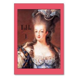 Paris Franska Marie Antoinette Tema Bordsnummer