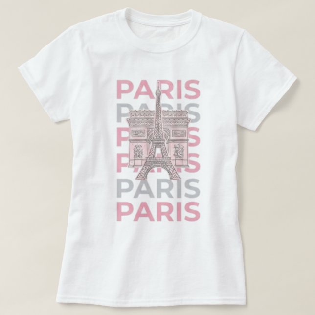 Paris French Style T-Shirt (Design framsida)
