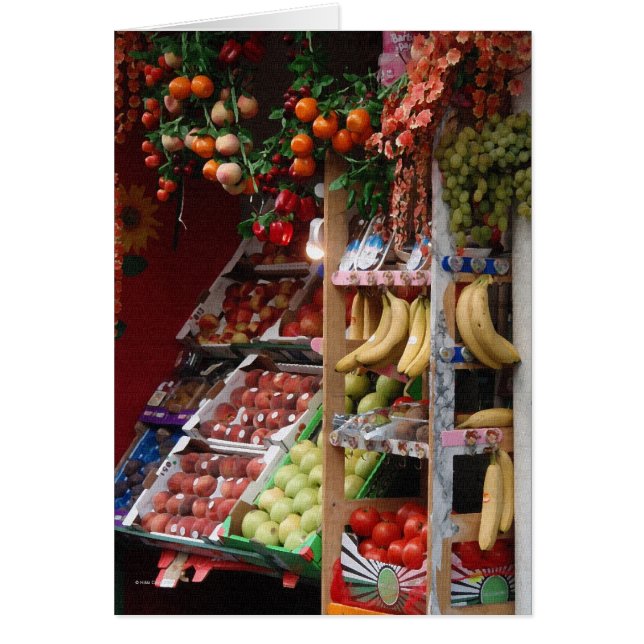 Paris frukt marknadsför kortet hälsningskort (Framsidan)
