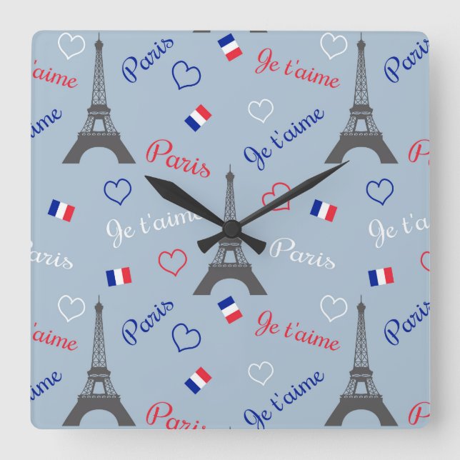 Paris Fyrkantig Klocka (Framsida)