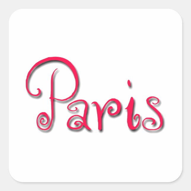 Paris Fyrkantigt Klistermärke (Framsida)