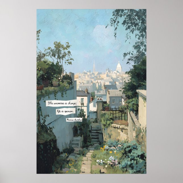 Paris Garden View Poster  City Rooftops, Stoic (Framsidan)