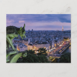 Paris gargoyl vykort