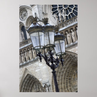 Paris - gatubelysning poster