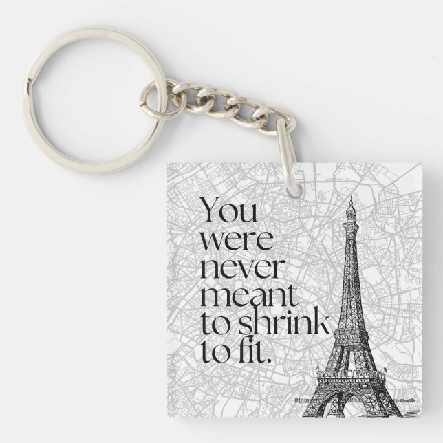 Paris Gatukarta & Eiffel Tower Citat Väggkonst (Framsidan)