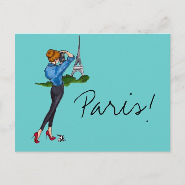 Paris Girl Vykort (Framsida)