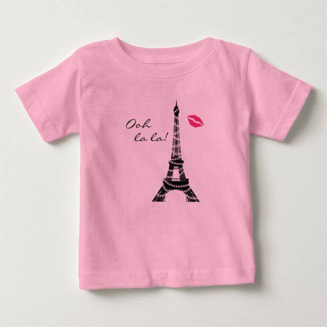 Paris Glittrar Tutu Linne T Shirt (Framsida)