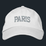 PARIS Grå Broderi på Vit Broderad Keps<br><div class="desc">PARIS Grå Broderad Vit Bomullshatt. Gör en underbar present till alla som älskar Paris Frankrike! Om du hellre vill ha din personliga text så välj helt enkelt " Anpassa denna mall " knapp för att ange ditt val av anpassad text. Broderi är också anpassningsbart till andra färgval genom att välja...</div>