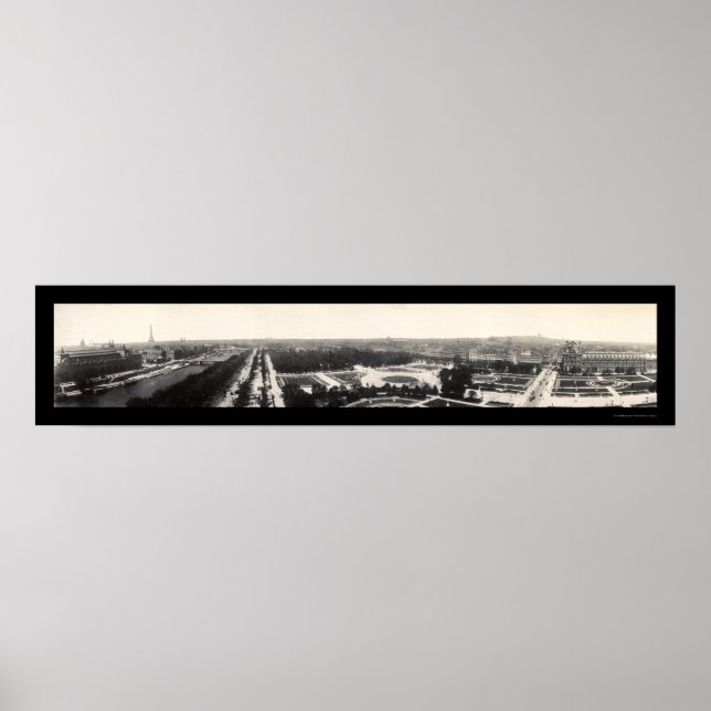 Paris Grand Panorama Photo 1909 Poster (Framsidan)