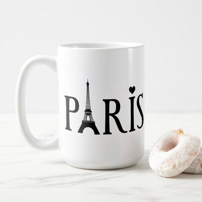 Paris - Graphic Art Kaffemugg (Med munk)