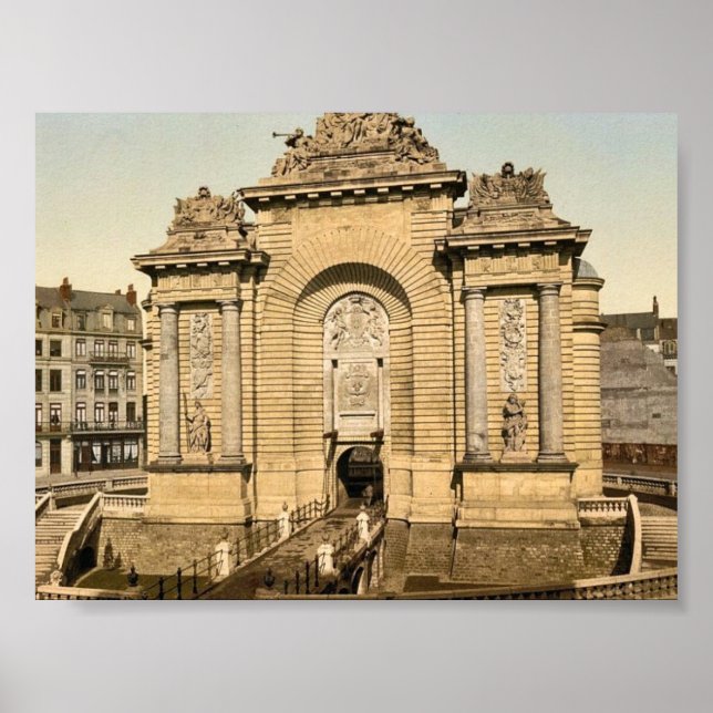Paris Grind, Lille, Frankrike Classic Photochrom Poster (Framsidan)