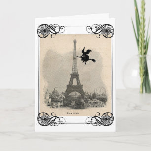Paris häxaHalloween kort