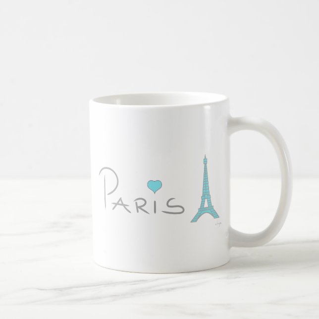 Paris Heart Eiffel Torn Kaffemugg (Höger)