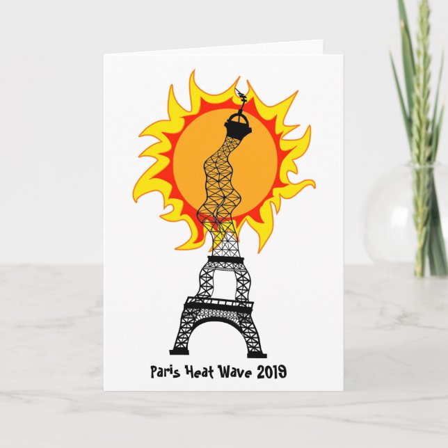 Paris Heat Wave 2019 Kort (Framsida)