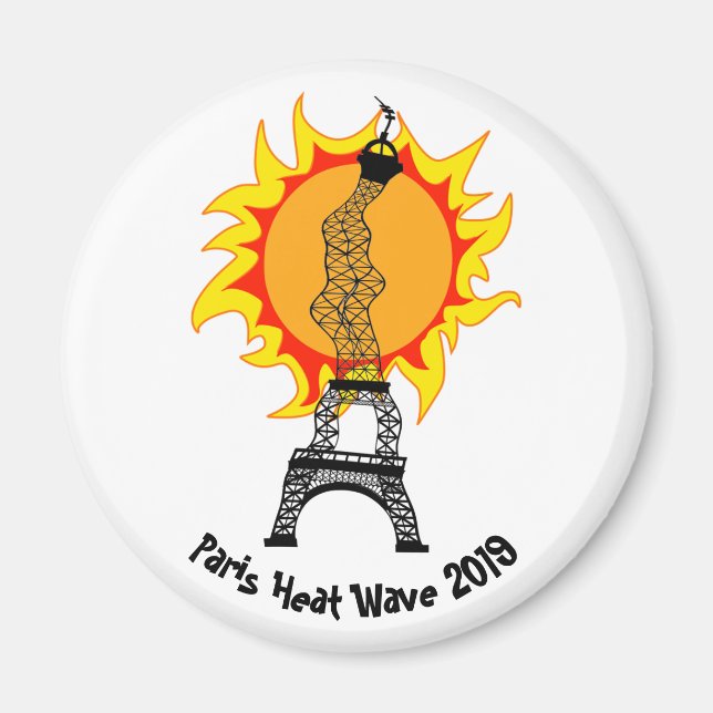 Paris Heat Wave 2019 Magnet (Framsidan)