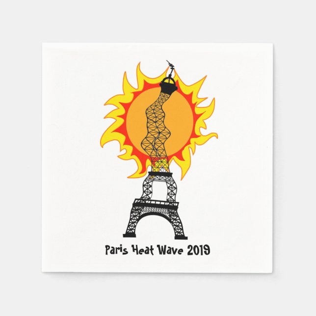 Paris Heat Wave 2019 Pappersservett (Framsidan)