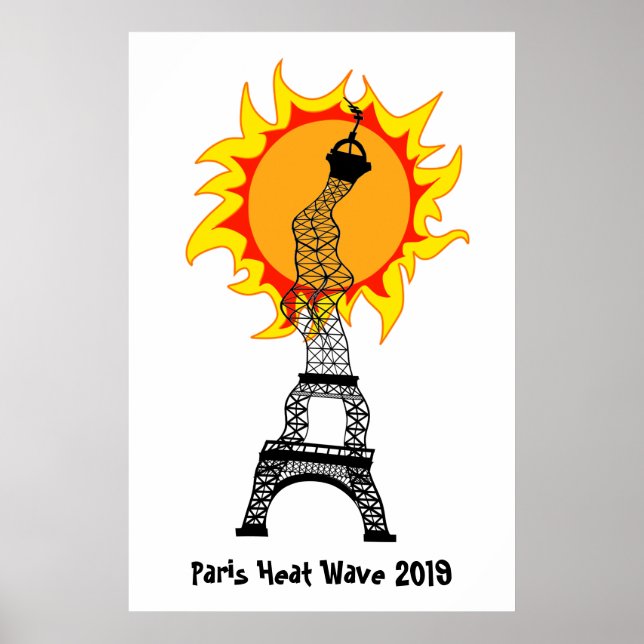 Paris Heat Wave 2019 Poster (Framsidan)