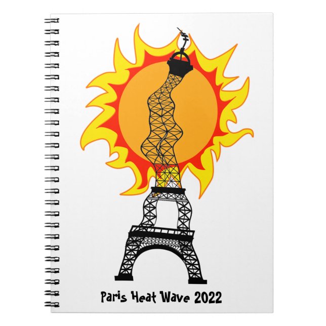 Paris Heat Wave 2022 Notebook Anteckningsbok (Framsidan)