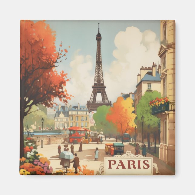 Paris Höst Kylskåp Resminne Magnet (Framsidan)