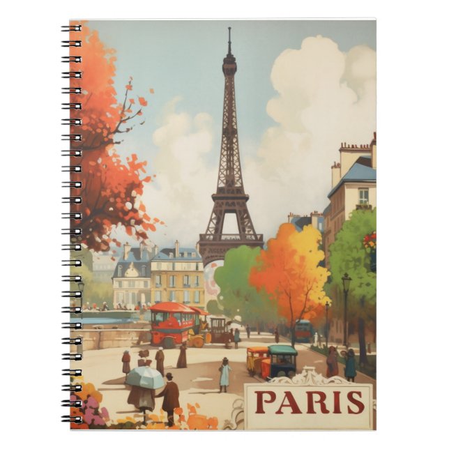 Paris höst skrivinspiration anteckningsbok (Framsidan)