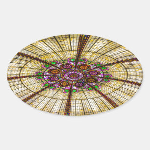 Paris Hotel Ceiling i Las Vegas Ovalt Klistermärke