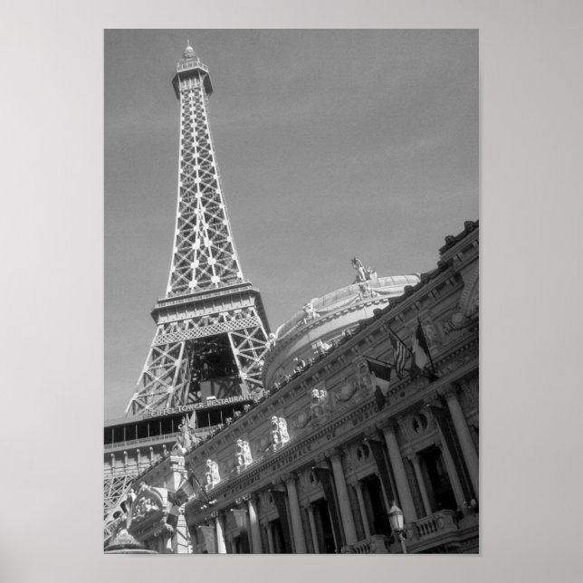 Paris Hotel i Las Vegas (B&W) Poster (Framsidan)