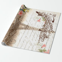 Paris i affisch för vår 60lb Decoupage