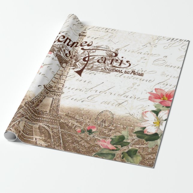 Paris i affischen för vår som 60lb Decoupage slår Presentpapper (Utrullad)