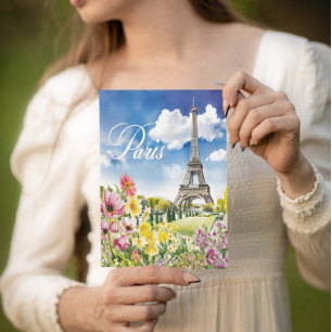 Paris i Bloom Vykort