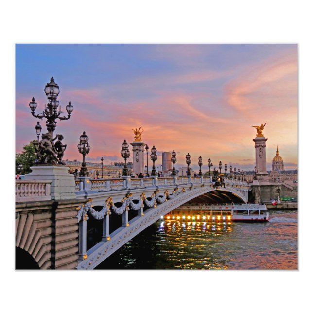 Paris i Dusk Fototryck (Framsidan)