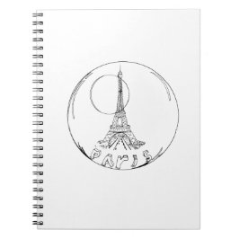 paris i ett glas boll anteckningsbok