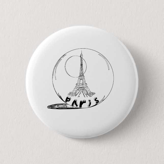paris i ett glas boll knapp (Framsida)