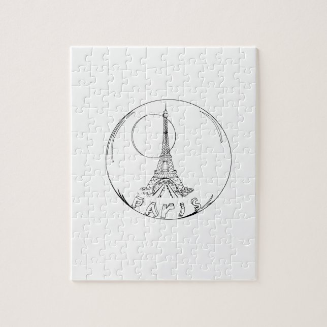paris i ett glas boll pussel (Vertikal)