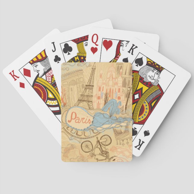 Paris i Frankrike Casinokort (Baksidan)