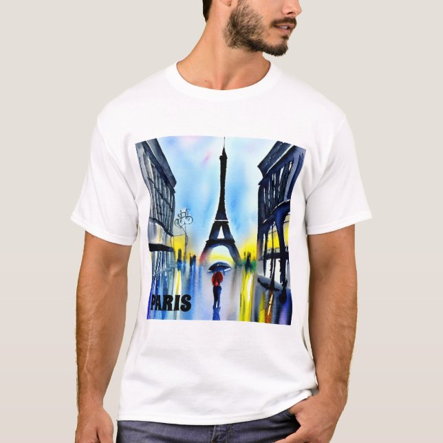 Paris i Frankrike T Shirt (Framsida)