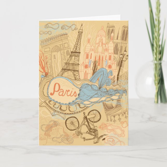 Paris i frankriken kort (Framsida)