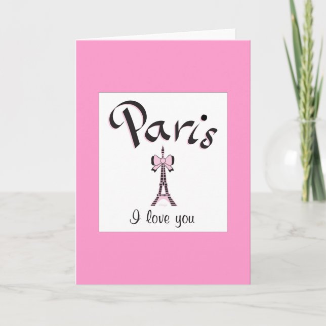 "Paris I kärlek du" Kort (Framsida)
